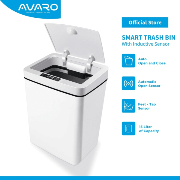 AVARO TC01 Smart Trash Tempat Sampah Sensor 15L
