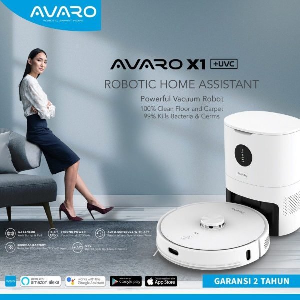 Avaro X1 Mop Station Robot Vacuum Cleaner 2-in-1 Sweeping Mopping