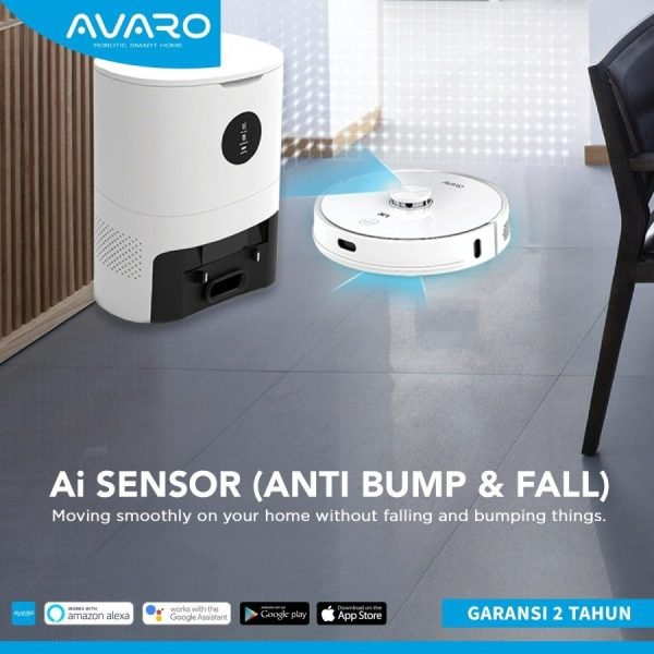 Avaro X1 Mop Station Robot Vacuum Cleaner 2-in-1 Sweeping Mopping